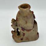 Hand Carved Chinese Soapstone Vase Sculpture 7