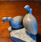Hand Carved Snow Geese Soapstone Sculpture