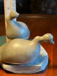 Hand Carved Snow Geese Soapstone Sculpture