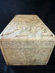 Soapstone Trinket Box with Chinese Carvings
