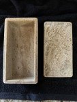 Soapstone Trinket Box with Chinese Carvings