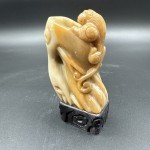 Lion Design Antique Chinese Soapstone Inkwell