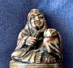 Ancient Chinese Soapstone Chop Seal with Old Man