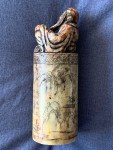Ancient Chinese Soapstone Chop Seal with Old Man