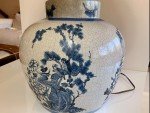 Qing Dynasty Blue & White Porcelain Table Lamp