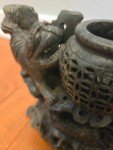 Vintage Foo Dog Soapstone Incense Burner