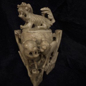 Handcrafted Soapstone Foo Dog Statue