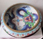 19th Century Chinese Cloisonne Dragon Bowl