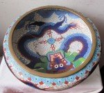 19th Century Chinese Cloisonne Dragon Bowl