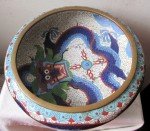 19th Century Chinese Cloisonne Dragon Bowl