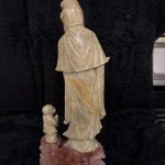 Chinese Soapstone Guan Yin & Child Carving