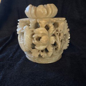 Elegant Chinese Soapstone Carving Statue