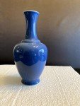 Blue-Glazed Chinese Soapstone Vase - Qing Dynasty
