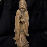 Vintage Chinese Soapstone God Carving Statue