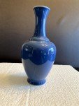 Blue-Glazed Chinese Soapstone Vase - Qing Dynasty