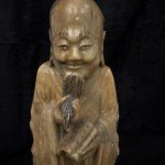 Vintage Chinese Soapstone God Carving Statue