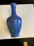 Blue-Glazed Chinese Soapstone Vase - Qing Dynasty