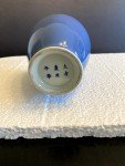 Blue-Glazed Chinese Soapstone Vase - Qing Dynasty