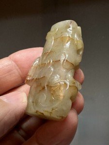 Qing Dynasty Hetian White Jade Carving