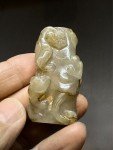 Qing Dynasty Hetian White Jade Carving