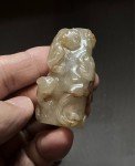 Qing Dynasty Hetian White Jade Carving