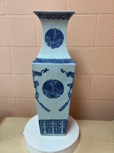 Blue and White Qing Dynasty Vase - 60cm