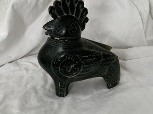 Antique Qing Dynasty Rooster Head Soapstone Carving