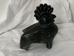 Antique Qing Dynasty Rooster Head Soapstone Carving