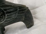 Antique Qing Dynasty Rooster Head Soapstone Carving