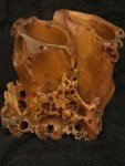 Chinese Soapstone Double Vase with Flower Carvings
