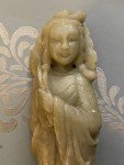 Vintage Chinese Soapstone Guanyin Lotus Goddess Carving