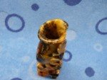 Hand-Carved Multi-Color Floral Soapstone Vase