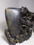 Antique Chinese Carved Soapstone Double Vase Set
