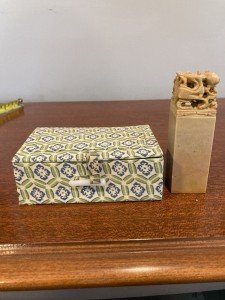 Dragon Design Chinese Soapstone Ink Stamp