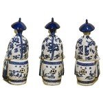 Qing Dynasty Blue and White Porcelain Figurines