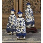 Qing Dynasty Blue and White Porcelain Figurines