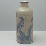 Qing Dynasty 3" Blue White Bird Vase