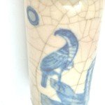 Qing Dynasty 3" Blue White Bird Vase