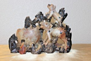 Charming Hand-Carved Chinese Soapstone Ink Well