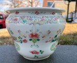 Antique Chinese Hand Painted Bat Planter