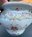 Antique Chinese Hand Painted Bat Planter