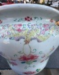 Antique Chinese Hand Painted Bat Planter