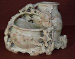 Hand-Carved Chinese Soapstone Vase Sculpture