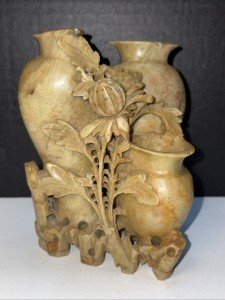 Chinese Soapstone Carving - Bud Vase Cluster