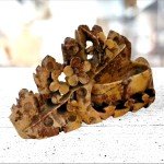 Hand Carved Chinese Soapstone Grape Leaf Pot