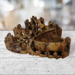 Hand Carved Chinese Soapstone Grape Leaf Pot