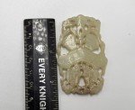 Antique Chinese Qing Dynasty Fish Soapstone Pendant