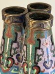 Cloisonné Tri-Mouth Gourd Vase - Qing Dynasty
