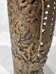Chinese Soapstone Jade Dragon Vase Carving