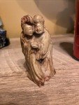 Vintage Hand-Carved Chinese Soapstone Couple Figurine
